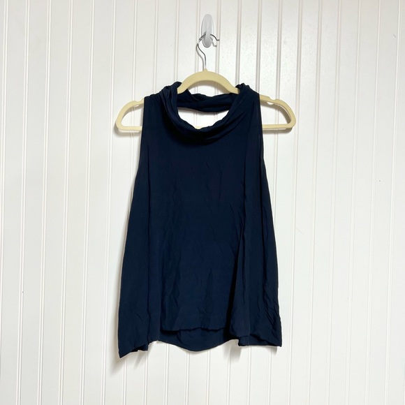 Free People City Lights Navy Blue Tank Top Medium M - Picture 4 of 9
